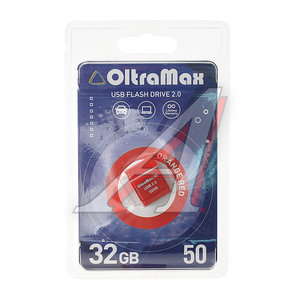 Изображение 1, OM-32GB-50-Orange Red Карта памяти USB 32GB OLTRAMAX