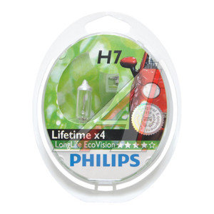 Изображение 2, 12972LLECOS2 Лампа 12V H7 55W PX26d бокс (2шт.) Long Life Eco Vision PHILIPS