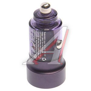 Изображение 2, BZ20 transparent purple Устройство зарядное в прикуриватель 1USB + 1 Type C 12V BOROFONE