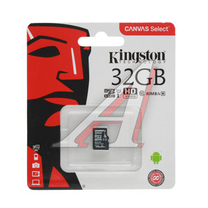 Изображение 1, SDCS/32GBSP Карта памяти 32GB MicroSD class 10 KINGSTON