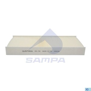 Изображение 1, 024.158-01 Фильтр воздушный салона MAN L2000 (361х159х40мм) SAMPA