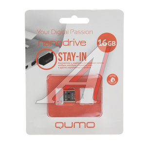 Изображение 1, QM16GUD-NANO-W Карта памяти USB 16GB QUMO