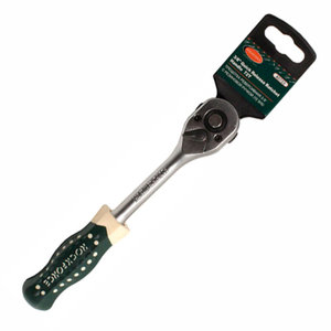Изображение 1, RF-80723 Ключ трещотка 3/8" 72 зуба 210мм реверсивная с резиновой ручкой на держателе ROCKFORCE