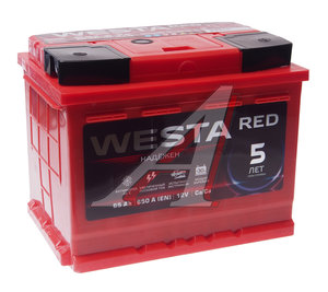 Изображение 1, 6СТ65 Аккумулятор WESTA RED 65А/ч обратная полярность