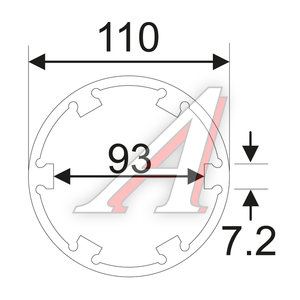 Изображение 3, JTC-5268 Головка ступичная для оси передней 6Т,  d=110мм,  L=80мм (MAN TGA,  V9-82L-01) JTC