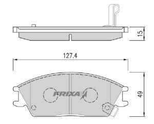 Изображение 1, FPH01 Колодки тормозные HYUNDAI Accent (99-), Getz, Coupe передние (4шт.) FRIXA