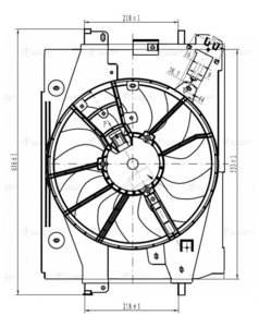 Изображение 3, LFK0979 Вентилятор RENAULT Logan (12-) охлаждения радиатора LUZAR
