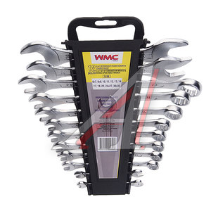 Изображение 1, WMC-5198 Набор ключей универсальных комбинированных, рожковых 12 предметов в пластиковом держателе WMC TOOLS