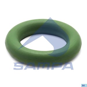 Изображение 2, 115.724/1 Кольцо уплотнительное MAN форсунки резиновое зеленое (9х15х3мм) SAMPA