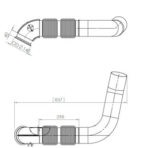 Изображение 6, 5AA003 Труба выхлопная глушителя MERCEDES Actros E-line DINEX