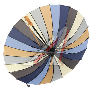 Изображение 2, 2400(L 2240) Зонт-трость женский купол-полиэстр R-55см ручка прямая 24 спицы ТРИ СЛОНА