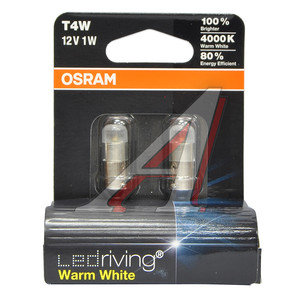 Изображение 2, 3850WW-02B Лампа светодиодная 12V T4W BA9s блистер (2шт.) Ledriving Warm White OSRAM