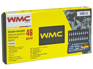 Изображение 2, WMC-2462-5 Набор инструментов 46 предметов слесарно-монтажный 1/4" DR WMC TOOLS