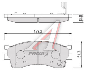 Изображение 3, FPK04N Колодки тормозные KIA Spectra (05-),  Rio (02-),  Clarus (98-) передние (4шт.) FRIXA