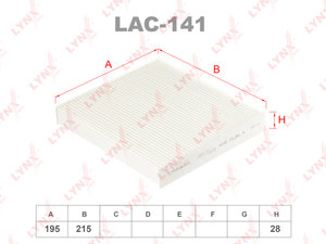 Изображение 1, LAC141 Фильтр воздушный салона TOYOTA Camry (06-11) LYNX