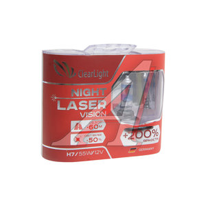 Изображение 1, MLH7NLV200 Лампа 12V H7 55W +200% бокс (2шт.) Night Laser Vision CLEARLIGHT