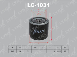 Изображение 2, LC1031 Фильтр масляный ВАЗ-2101 LYNX