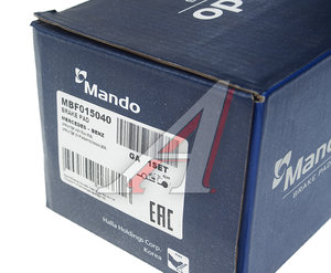 Изображение 4, MBF015040 Колодки тормозные MERCEDES Sprinter задние (4шт.) MANDO
