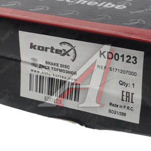Изображение 4, KD0123 Диск тормозной KIA Picanto (04-) передний (1шт.) KORTEX