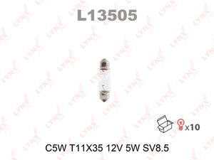 Изображение 2, L13505 Лампа накаливания 5W 12V LYNX