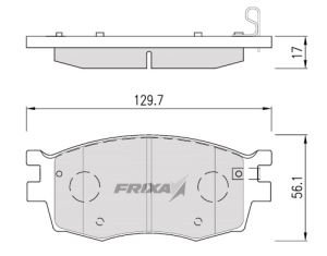 Изображение 1, FPK01N Колодки тормозные KIA Rio (05-) передние (4шт.) FRIXA