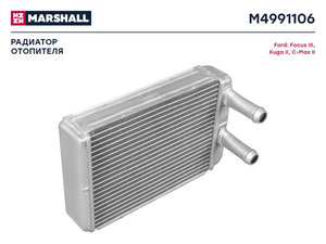 Изображение 2, M4991106 Радиатор отопителя FORD Focus (11-) MARSHALL