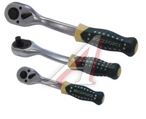 Изображение 1, RF-802422 Ключ трещотка 1/2" 72 зуба реверсивная усиленная изогнутая с резиновой ручкой ROCKFORCE