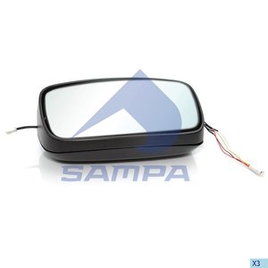 Изображение 2, 051.128 Зеркало боковое DAF CF65, 75, 85, XF105 левое/правое электрическое с подогревом SAMPA