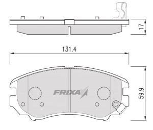 Изображение 1, FPH21 Колодки тормозные HYUNDAI Elantra (06-) передние (4шт.) FRIXA