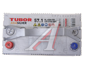 Изображение 2, 6СТ57(1) B24R Аккумулятор TUBOR Asia Silver 57А/ч