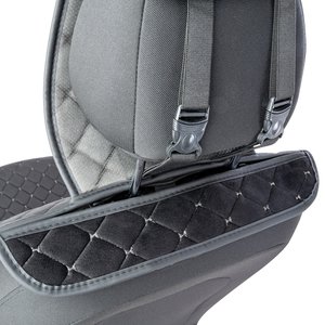 Изображение 2, CUS-2012 BK/GY Накидка на сиденье каркасная алькантара стеганая черно-серая (2 пр.)(2шт.) Car Performance AUTOPROFI
