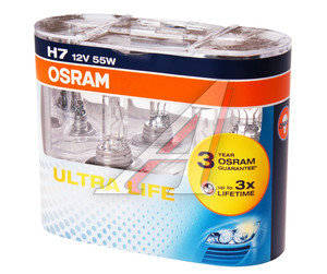 Изображение 2, 64210ULT-HCB Лампа 12V H7 55W PX26d бокс (2шт.) Ultra Life OSRAM