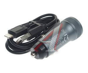 Изображение 2, Z49 grey Устройство зарядное в прикуриватель 1USB 12V кабель iPhone (5-) HOCO