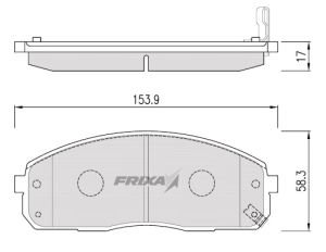 Изображение 3, FPH15 Колодки тормозные HYUNDAI Porter 2 передние (4шт.) FRIXA