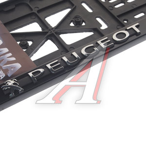 Изображение 2, AB-012P Рамка знака номерного "PEUGEOT" с защелкой рельефная