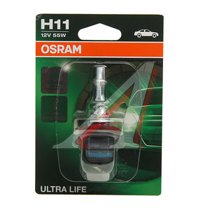 Изображение 2, 64211ULT-01B Лампа 12V H11 55W PGJ19-2 блистер (1шт.) Ultra Life OSRAM
