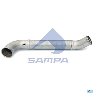Изображение 2, 041.376 Труба промежуточная глушителя SCANIA с гофрой SAMPA