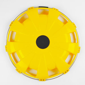 Изображение 1, МК-ПЛ-Р08 Колпак колеса R-22.5 заднего пластик (желтый) Турбо ТТ