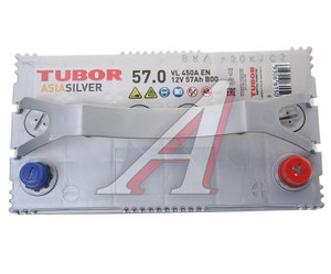 Изображение 2, 6СТ57(0) B24L Аккумулятор TUBOR Asia Silver 57А/ч обратная полярность