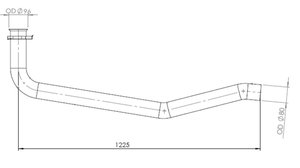 Изображение 4, 47146 Труба приемная глушителя MAN L2000 с треугольным фланцем (дв.D0824LFL, D0826LF) DINEX
