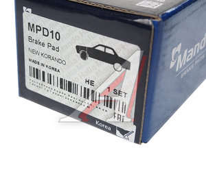Изображение 3, MPD10 Колодки тормозные SSANGYONG Musso, Korando передние (4шт.) MANDO