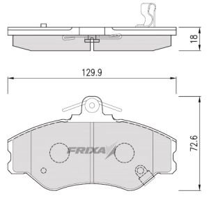 Изображение 3, FPH06 Колодки тормозные HYUNDAI Porter передние (4шт.) FRIXA