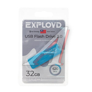 Изображение 1, EX-32GB-620-Blue Карта памяти USB 32GB EXPLOYD
