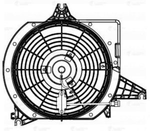 Изображение 4, LFAC0840 Вентилятор HYUNDAI Starex H-1 (10-) (2.5-A2) радиатора кондиционера в сборе LUZAR