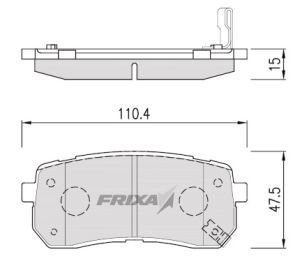 Изображение 1, FPH19R Колодки тормозные HYUNDAI iX55 (08-) KIA Carnival (05-) задние (4шт.) FRIXA