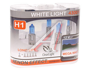Изображение 1, MLH1WL Лампа 12V H1 55W P14.5s бокс (2шт.) White Light CLEARLIGHT