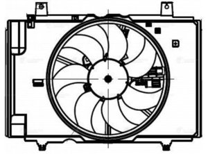Изображение 4, LFK14KA Вентилятор NISSAN Juke (10-) охлаждения радиатора LUZAR