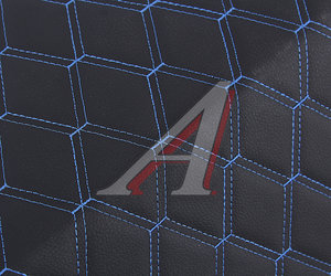 Изображение 3, ORGD60141 Органайзер в багажник 60х30х30см 3D экокожа черно-синий кант черный дв.ромб FOR CARS