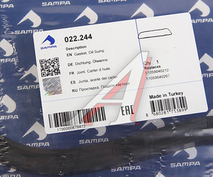 Изображение 3, 022.244 Прокладка MAN TGX дв.D2066LF36 картера масляного (резина) SAMPA